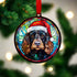 Cocker Spaniel Black in Santa Hat Suncatcher Decoration